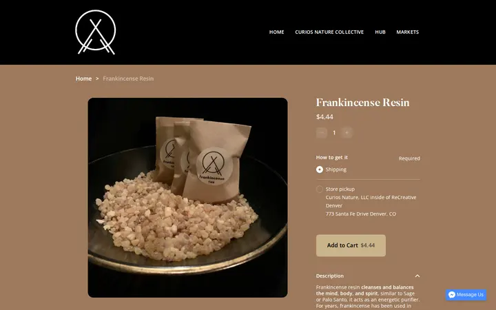 /product/frankincense-resin/5 — Curios Nature & Co