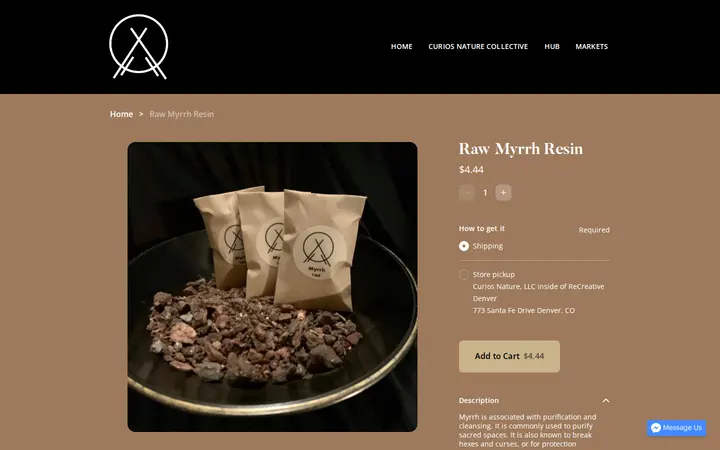 /product/raw-myrrh-resin/7 — Curios Nature & Co
