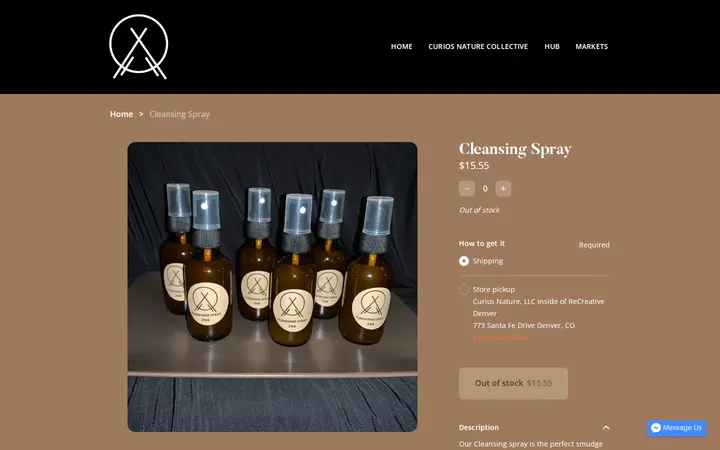 /product/cleansing-spray/9 — Curios Nature & Co