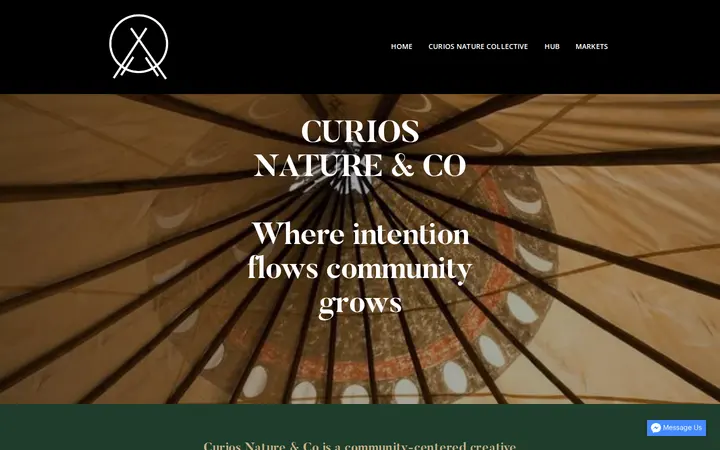 Website of Curios Nature & Co