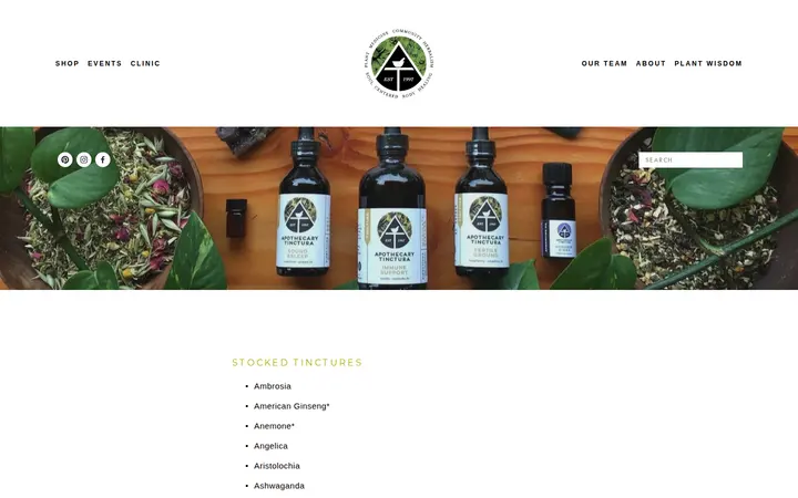 /tincturelist — Apothecary Tinctura