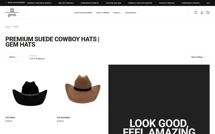 /collections/suede — Gem Hats