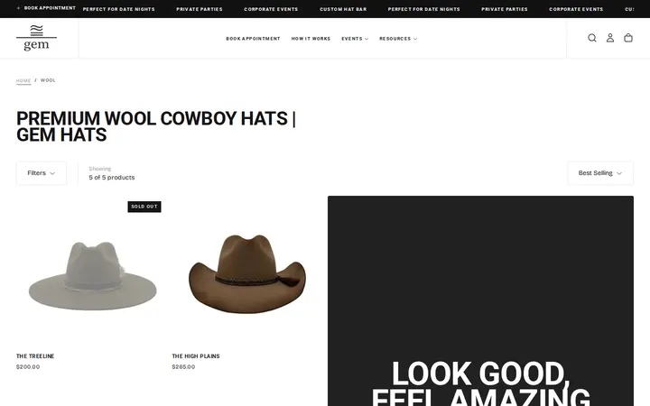 /collections/wool — Gem Hats