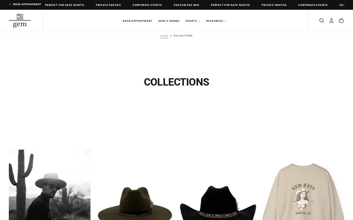 /collections — Gem Hats