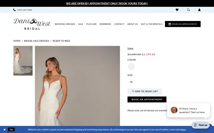 /bridal-sale-dresses/ready-to-wed/pa1369 — Dani West Bridal Boutique