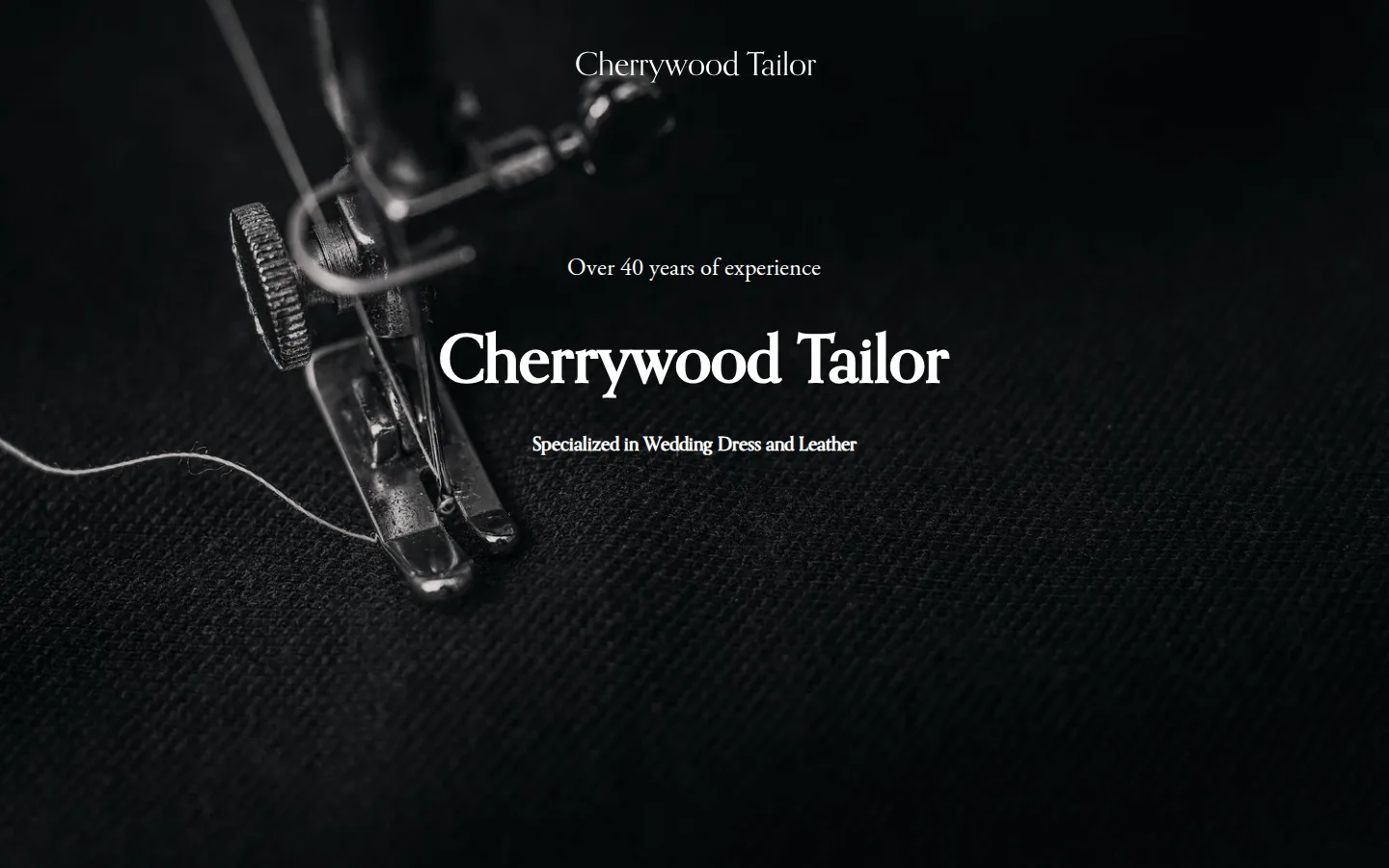 Captured website of Cherrywood Tailor