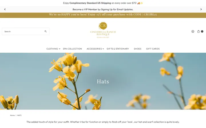 /collections/hats — Cinderella Ranch Boutique