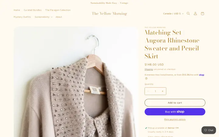 /products/matching-set-angora-rhinestone-sweater — The Yellow Morning