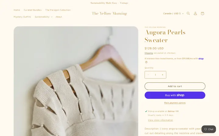 /products/angora-pearls-sweater — The Yellow Morning