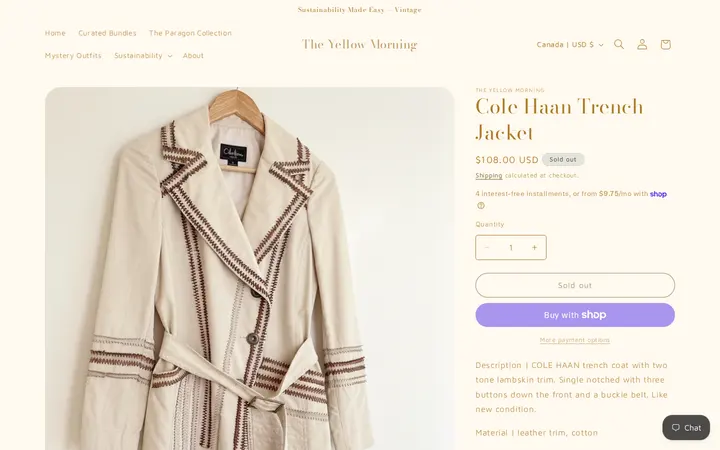 /products/cole-haan-trench-jacket — The Yellow Morning