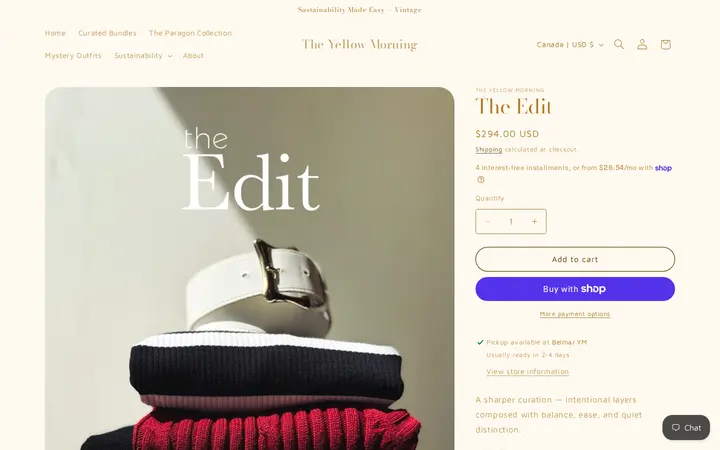 /products/the-edit — The Yellow Morning