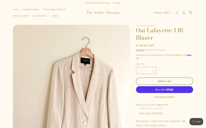 /products/oat-lafayette-148-blazer — The Yellow Morning