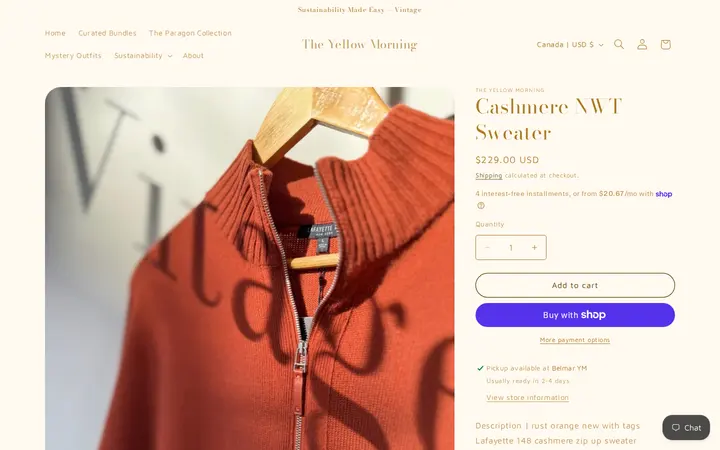 /products/cashmere-nwt-sweater — The Yellow Morning
