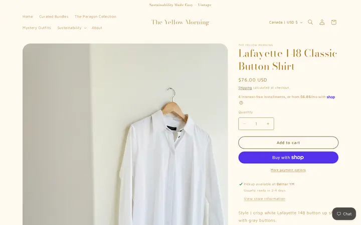 /products/lafayette-148-classic-button-shirt — The Yellow Morning