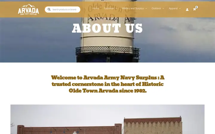 /about — Arvada Army Navy Surplus