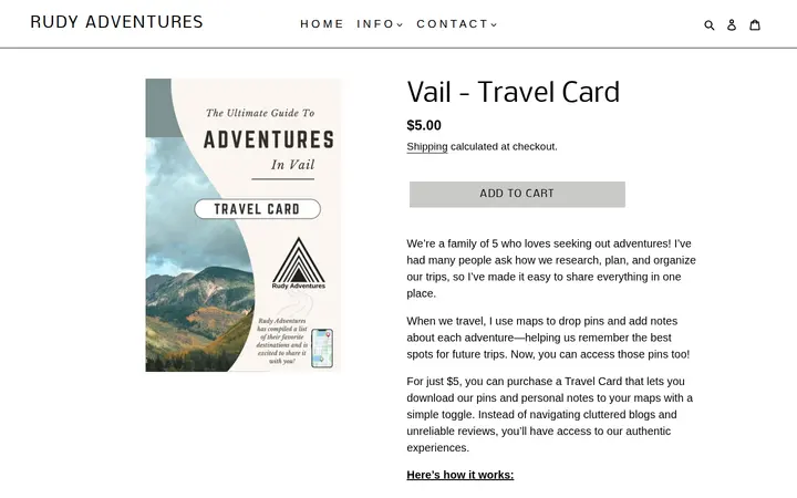 /collections/travel-cards/products/travel-card-vail — Rudy Adventures