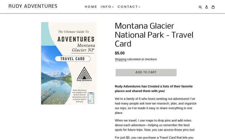 /collections/travel-cards/products/montana-glacier-national-park-travel-card — Rudy Adventures