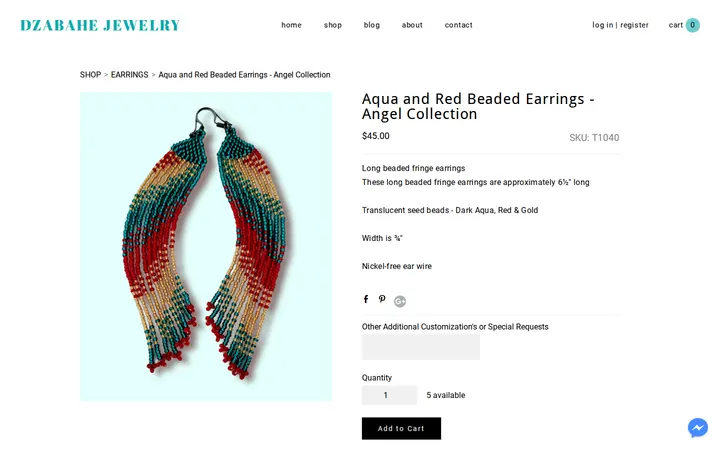 /store/p1040/Aqua_and_Red_Beaded_Earrings_-_Angel_Collection.html — Dzabahe Jewelry