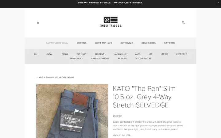 /denim-pants/kato-brand-the-pen-slim-grey — Timber Trade Company