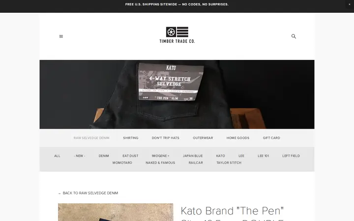 /denim-pants/kato-brand-the-pen-slim-black — Timber Trade Company