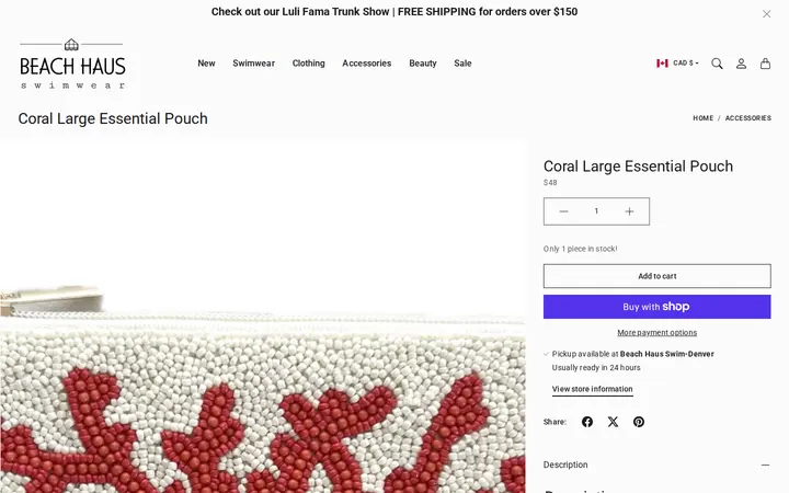 /en-ca/collections/accessories/products/coral-large-essential-pouch — Beach Haus Swimwear
