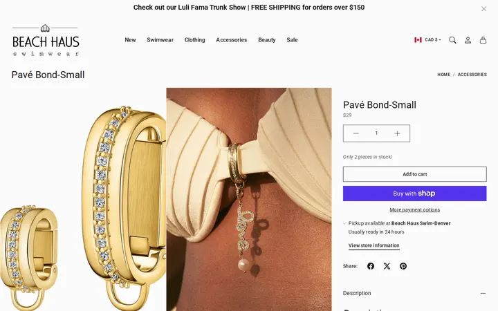 /en-ca/collections/accessories/products/pave-bond-small-1 — Beach Haus Swimwear