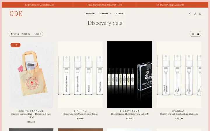 /collections/discovery-sets — Ode To Perfume
