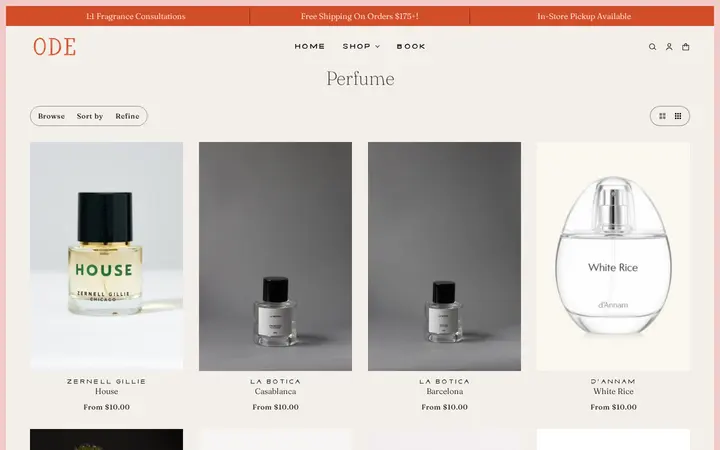 /collections/perfume — Ode To Perfume
