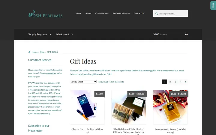 /shop/product-category/gift-ideas — The Essense Studio / DSH Perfumes