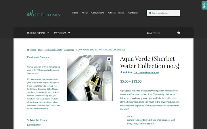 /shop/aqua-verde-sherbet-water-collection-no-3 — The Essense Studio / DSH Perfumes
