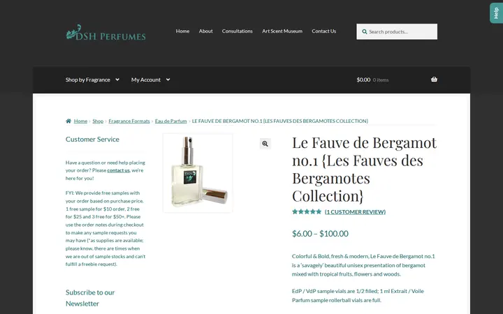 /shop/le-fauve-de-bergamot-no-1-les-fauves-des-bergamotes-collection — The Essense Studio / DSH Perfumes