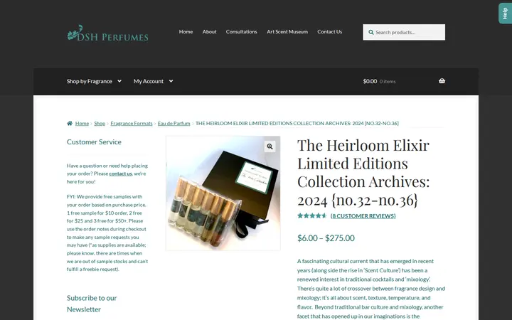 /shop/the-heirloom-elixir-limited-editions-collection-archives-2024-no-32-no-36 — The Essense Studio / DSH Perfumes