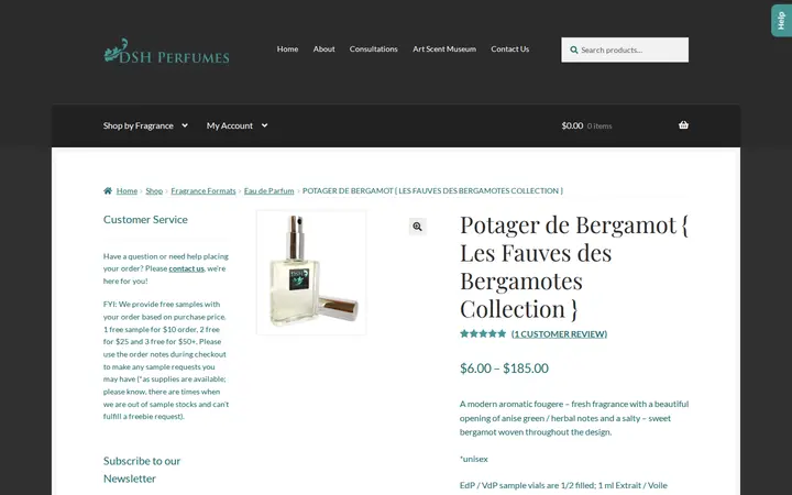 /shop/potager-de-bergamot-les-fauves-des-bergamotes-collection — The Essense Studio / DSH Perfumes
