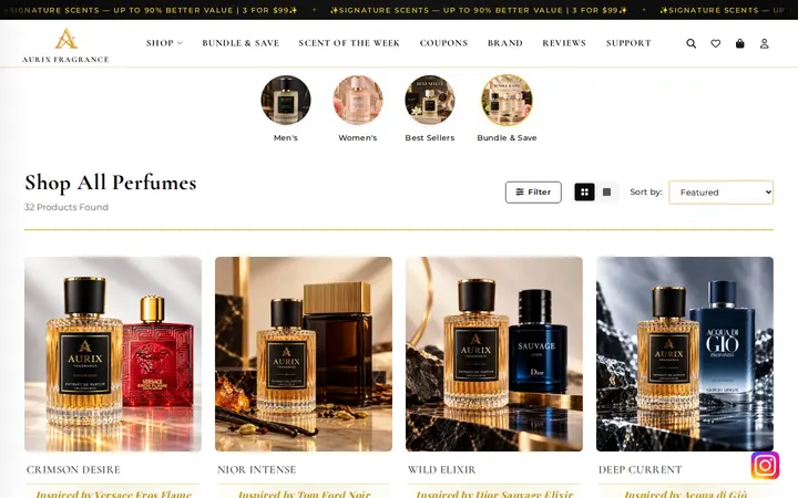 /shop — Aurix fragrance
