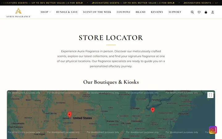 /store-locator — Aurix fragrance