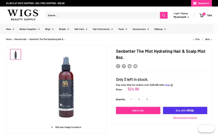 /collections/new-arrivals/products/senbetter-the-mist-hydrating-hair-scalp-mist-8oz — Wigs Beauty & Barber Supply