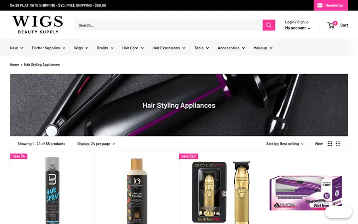 /collections/hair-styling-appliances — Wigs Beauty & Barber Supply