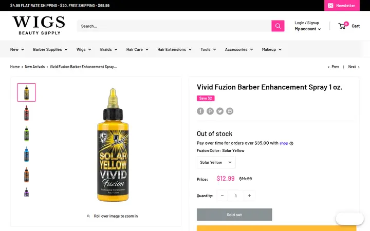 /collections/new-arrivals/products/vivid-fuzion-barber-enhancement-spray-1-oz — Wigs Beauty & Barber Supply