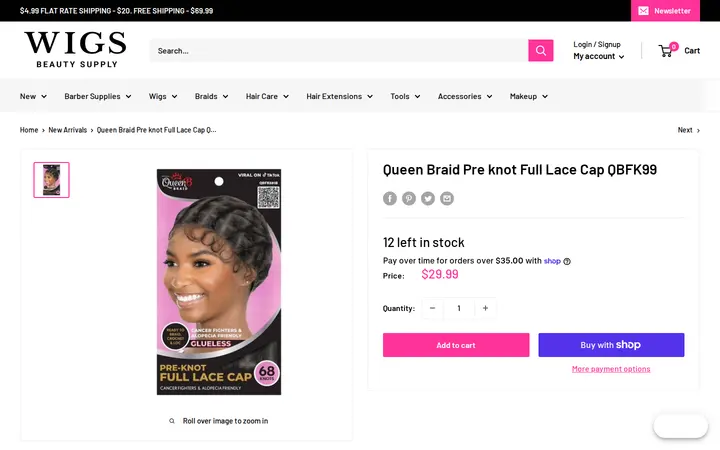 /collections/new-arrivals/products/queen-braid-pre-knot-full-lace-cap-qbfk99 — Wigs Beauty & Barber Supply