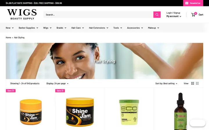 /collections/hair-styling-products — Wigs Beauty & Barber Supply