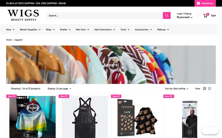 /collections/apparel — Wigs Beauty & Barber Supply