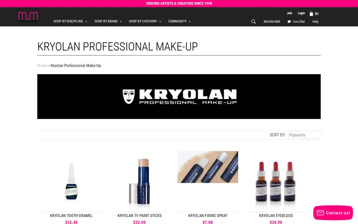 /collections/kryolan-professional-make-up — MakeUpMania