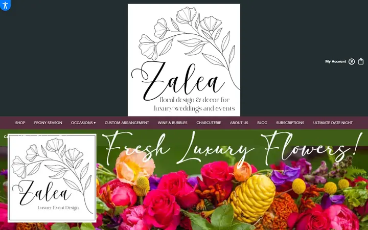 Website of Zalea Flowers (located inside the plant gallery)