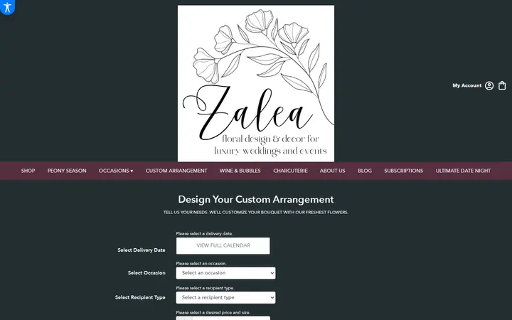 /custom-flower-arrangements — Zalea Flowers (located inside the plant gallery)