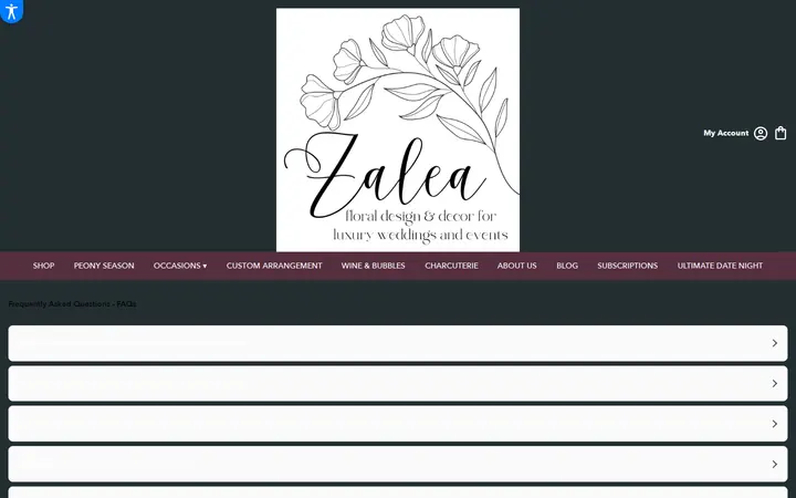 /faq — Zalea Flowers (located inside the plant gallery)