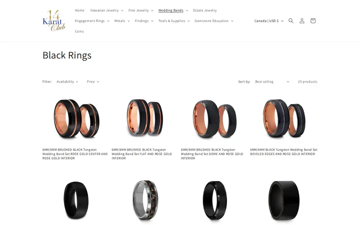 /collections/black-rings — 14 Karat Club