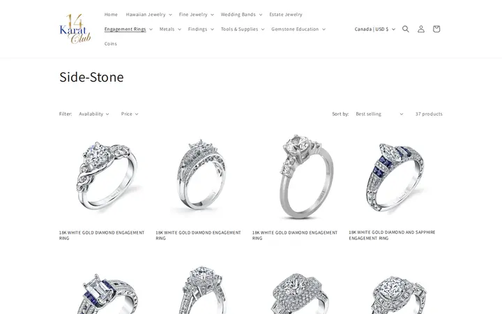 /collections/side-stone — 14 Karat Club