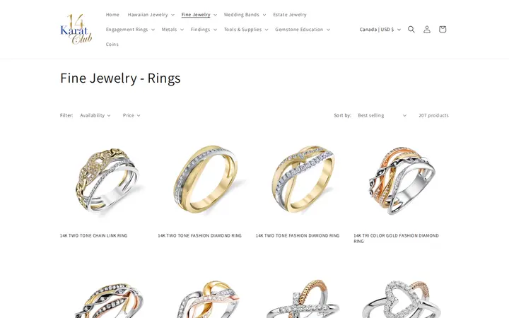 /collections/fine-jewelry-rings — 14 Karat Club