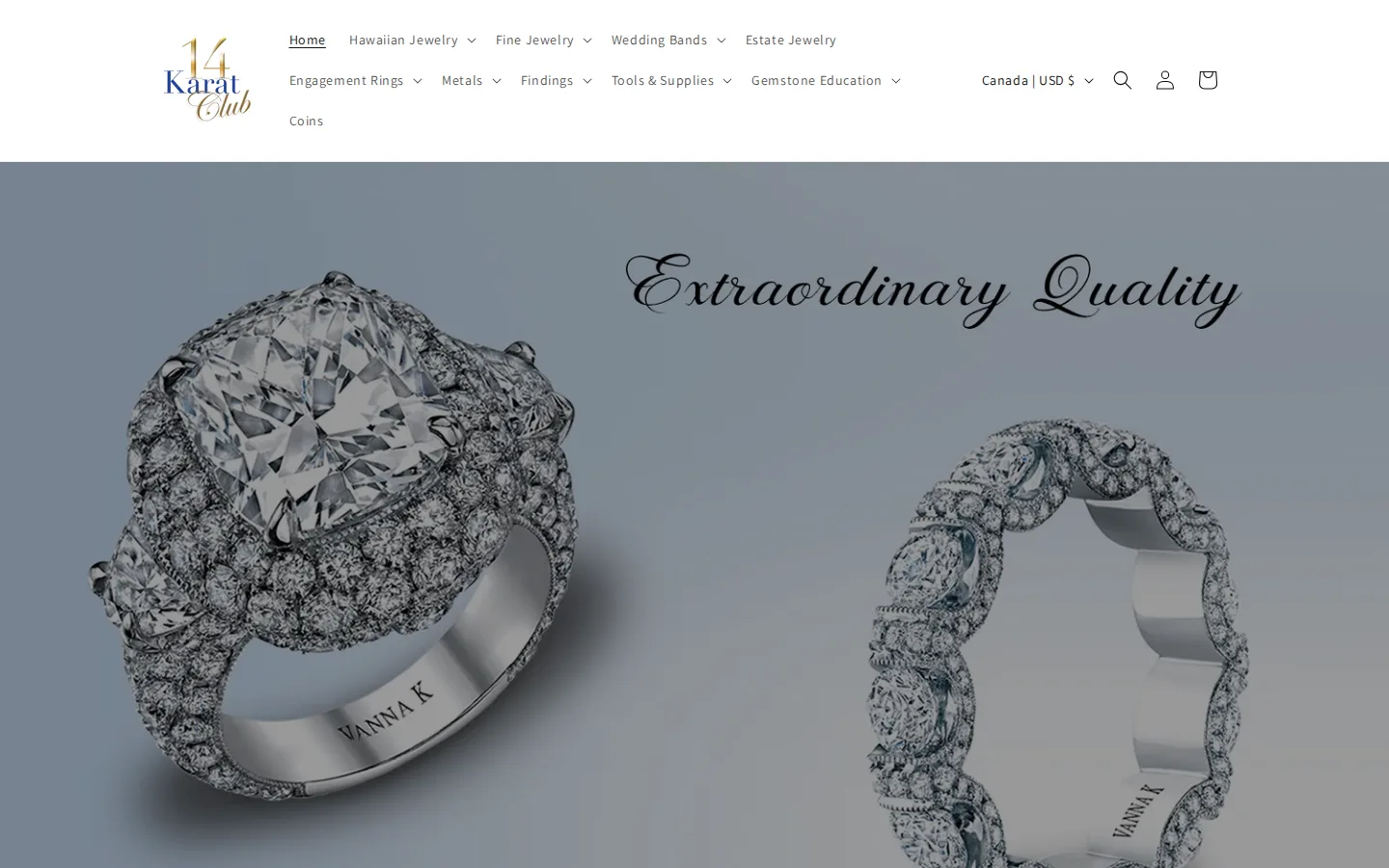 Captured website of 14 Karat Club
