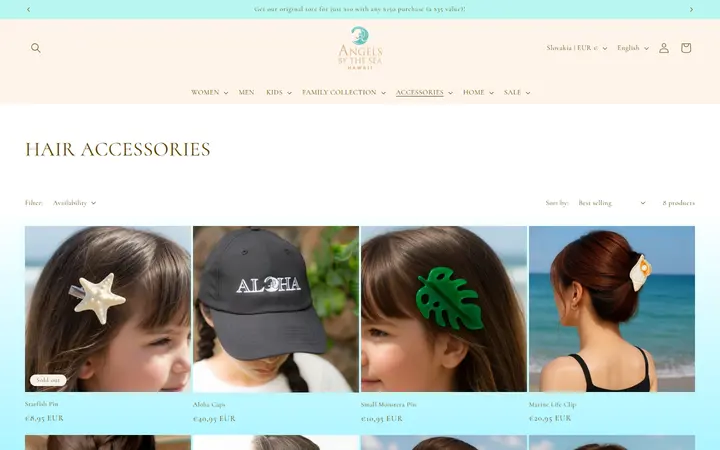 /collections/hair-accessories — Angels by the Sea Hawaii